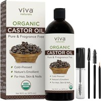 Viva Naturals Organic Castor Oil, 16 fl oz - Cold