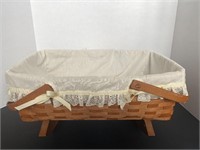 Longaberger Rocking Baby Cradle Bed Basket