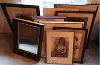 Approximately (13) framed prints and abstracts