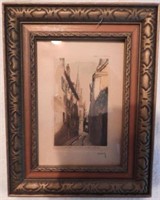 (5) miscellaneous framed prints: University of