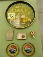 Jacob Ruppert Beer-Ale Tray, Krueger Tip Trays,