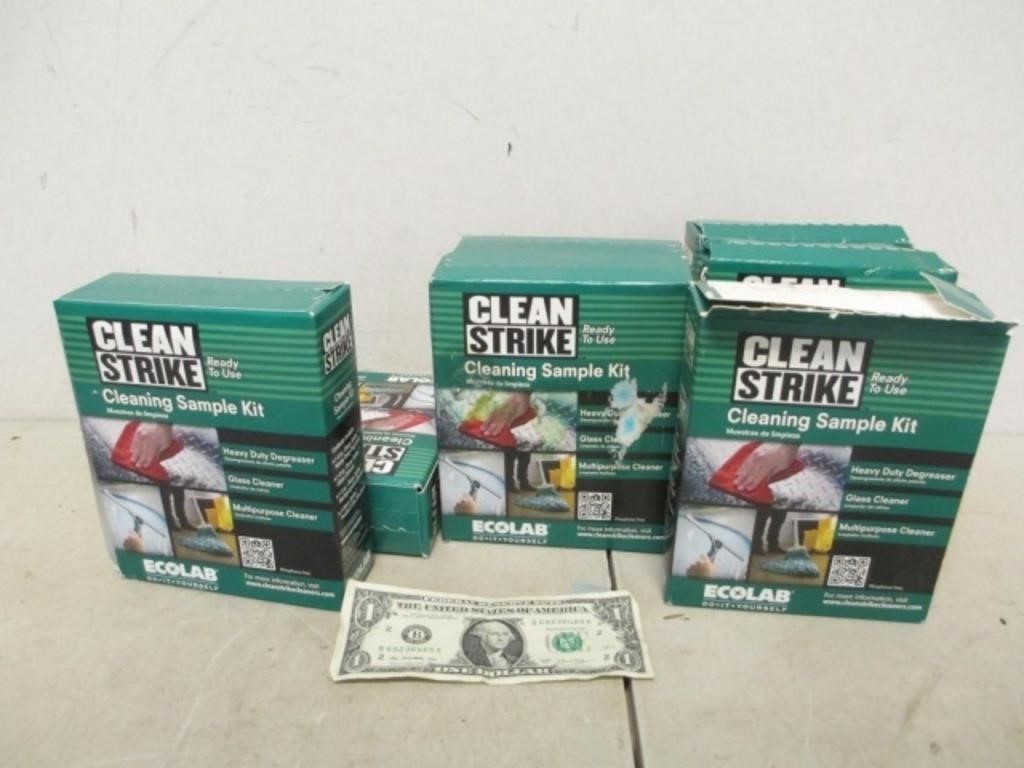 Lot of Clean Strike Cleaning Sample Kits in Boxes