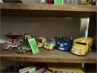 Five vintage toy cars by Chevron