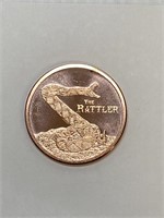 The Rattler 1 oz. copper round