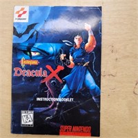 SNES CastleVania Dracula X Manual only