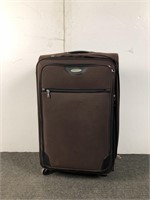 Brown Samsonite suitcase