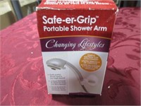Portable shower arm