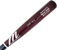Marcus Semien Autographed Maroon Baseball Bat