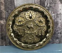 Large brass platter