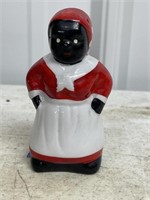 Black Americana Ceramic Pepper Shaker 4"