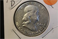 1961-D Franklin Silver Half Dollar