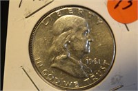 1961 Franklin Silver Half Dollar