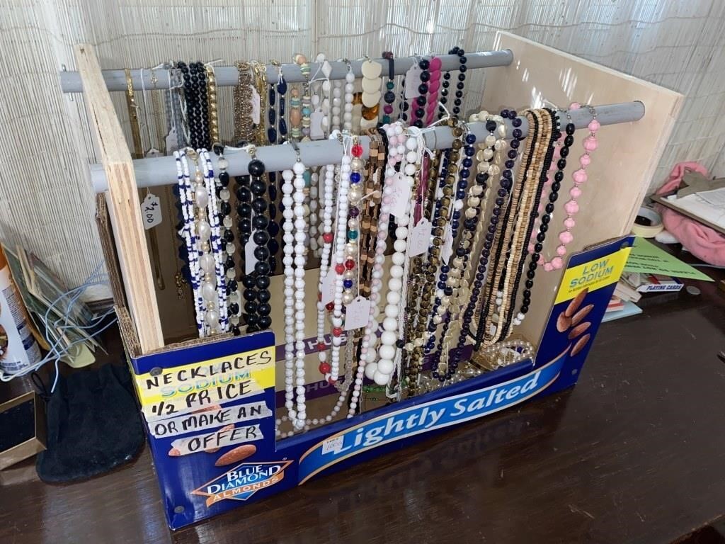 COSTUME JEWELRY NECKLACES (DOES NOT INCLUDE RACK)