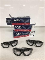 3 PCS HONEYWELL UVEX SAFETY EYEWEAR SHYDROSHIELD