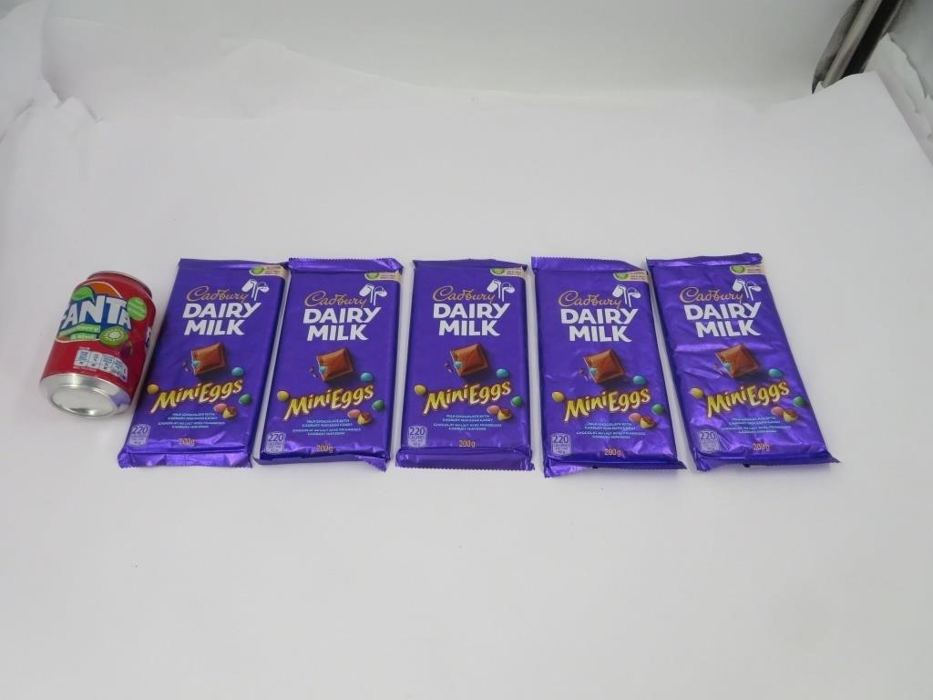 5 grosses barres de chocolat Dairy Milk 200g ,