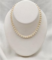 Pearl 14" Necklace White Gold Clasp