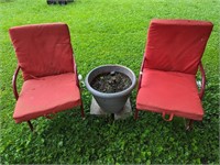 (2) Vintage Spring Chairs w/ Cushions