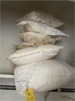 Lg Stack of Decorative Throw Pillows