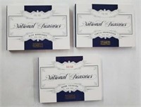 3 2012 National Treasure Numbered Cards