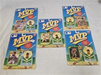 5 Vintage 1990 MVP MLB Collector's Pin Series