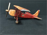 Large Vintage Wooden Airplane