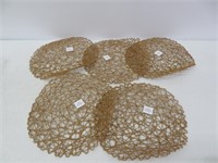 DII Round Woven Paper Placemat, Set of 6, Taupe -