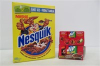 Box Nesquick 600g cereal & 15-Pks Jif-To-Go Peanut