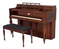 Steinway & Sons Model 100 Mahogany Upright Piano