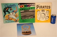 3 Baseball Scorecards 1960's & 89 Angels Yearbook
