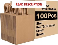 Kraft Paper Bags 100PCS  8x4.76x10**