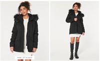 HOLLISTER FAUX FUR-LINED COZY PARKA- S