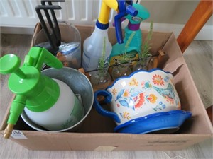 box of plant care items