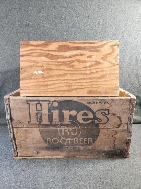 Wooden Hires Rootbeer Crate