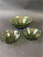 Vintage Green Glassware Set