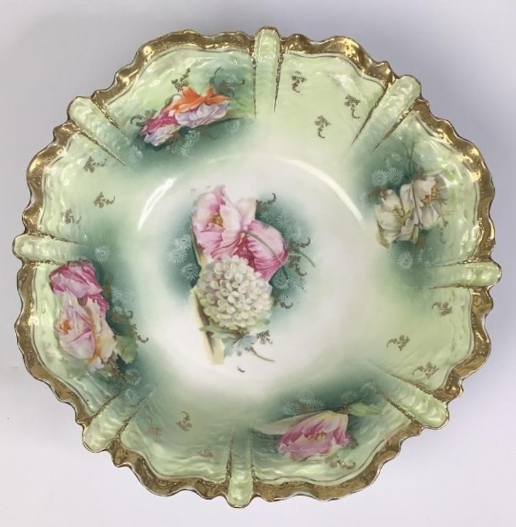 R S Prussia Porcelain Floral Bowl