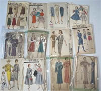 GROUP OF VARIOUS VINTAGE CLOTHING PATTERNS