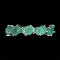 Natural Oval Emerald 6x4mm Gemstone 925 Sterling S