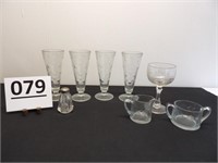 Polka Dot Pilsner Glasses & Etched Glassware