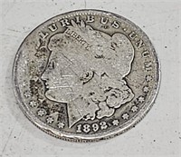 1892 O Morgan Silver Dollar