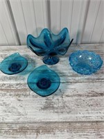 Blue Glass Dishes