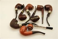 COLLECTION OF NINE BRIAR AND OTHER PIPES