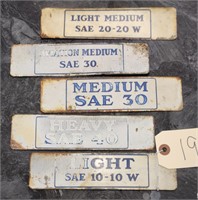 (5) Single-Sided Tin Oil Signs