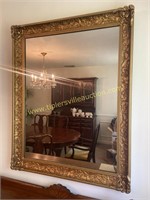 Ornate gold finish mirror