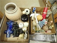 (2) Boxes w/ Avon Bottles, Vases, Other Items!