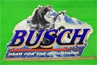 Busch Beer Head for the Mountains Metal Sign