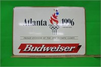 Budweiser Atlanta 1996 Olympic Metal Beer Sign