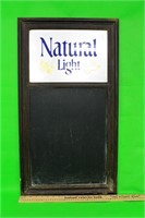 Natural Light Beer Mirror & Chalkboard Sign