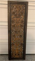 LARGE CARVED WOOD DECORATIVE PANEL 19.75 X 63