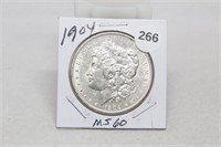 1904 MS60 Morgan Silver Dollar