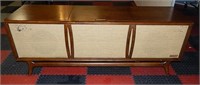 Vtg Packard Bell Space Age Stereo Console Walnut